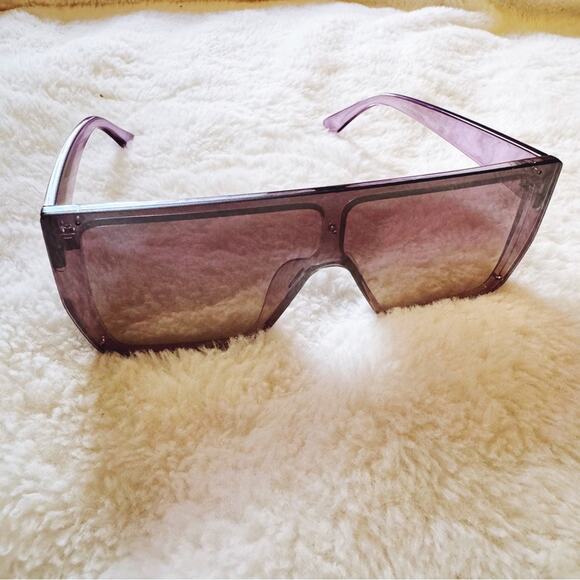 Greta Light Purple Oversized Statement Sunglasses - Picture 7 of 9